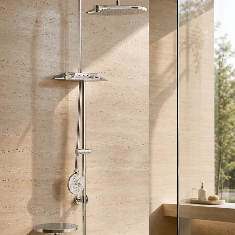 Three-Function 380 mm Piano-Key Shower System — HJ-022