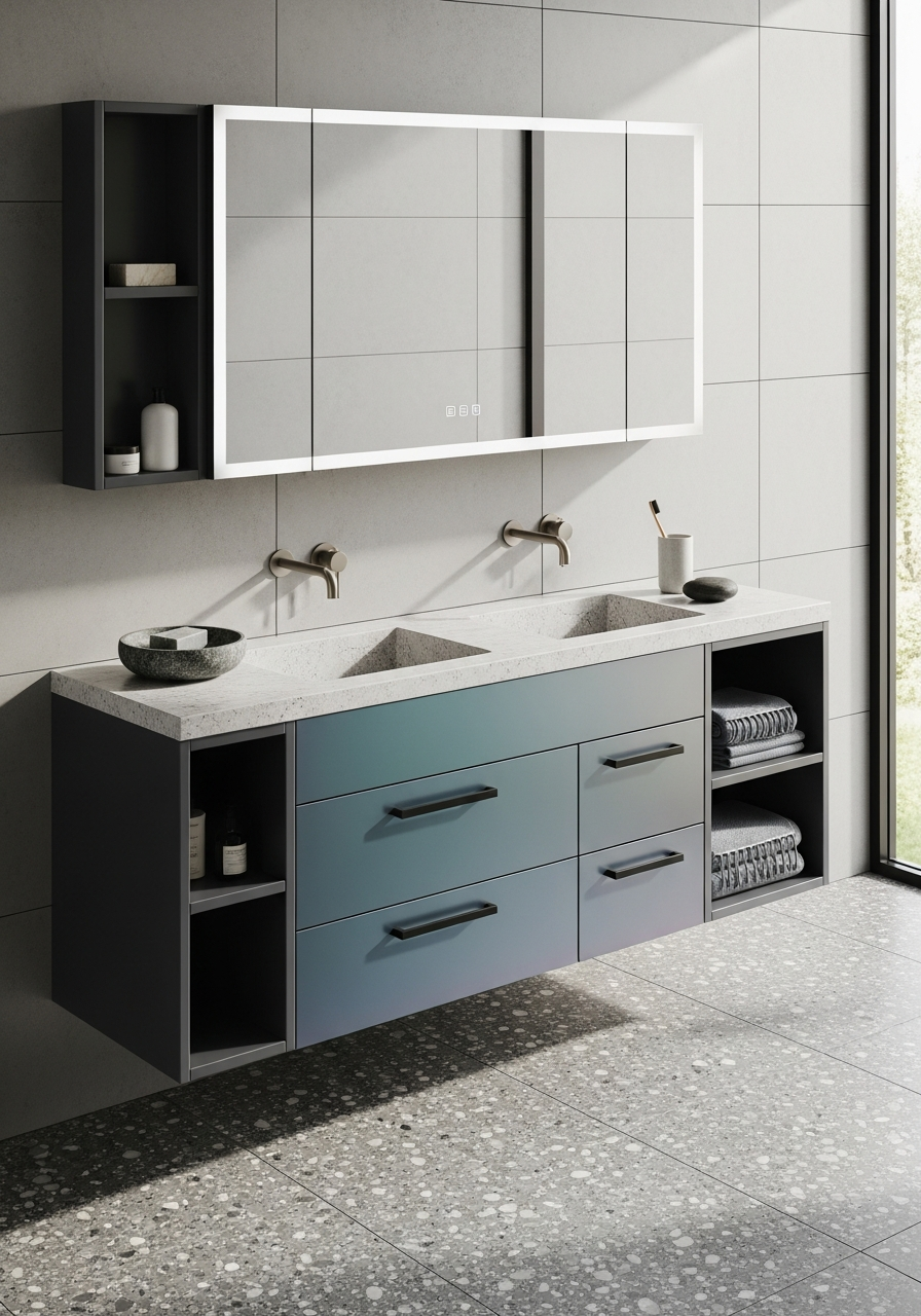Fadior Acqua Bath and Vanity Suite 10 — interior room context showing cabinet integration