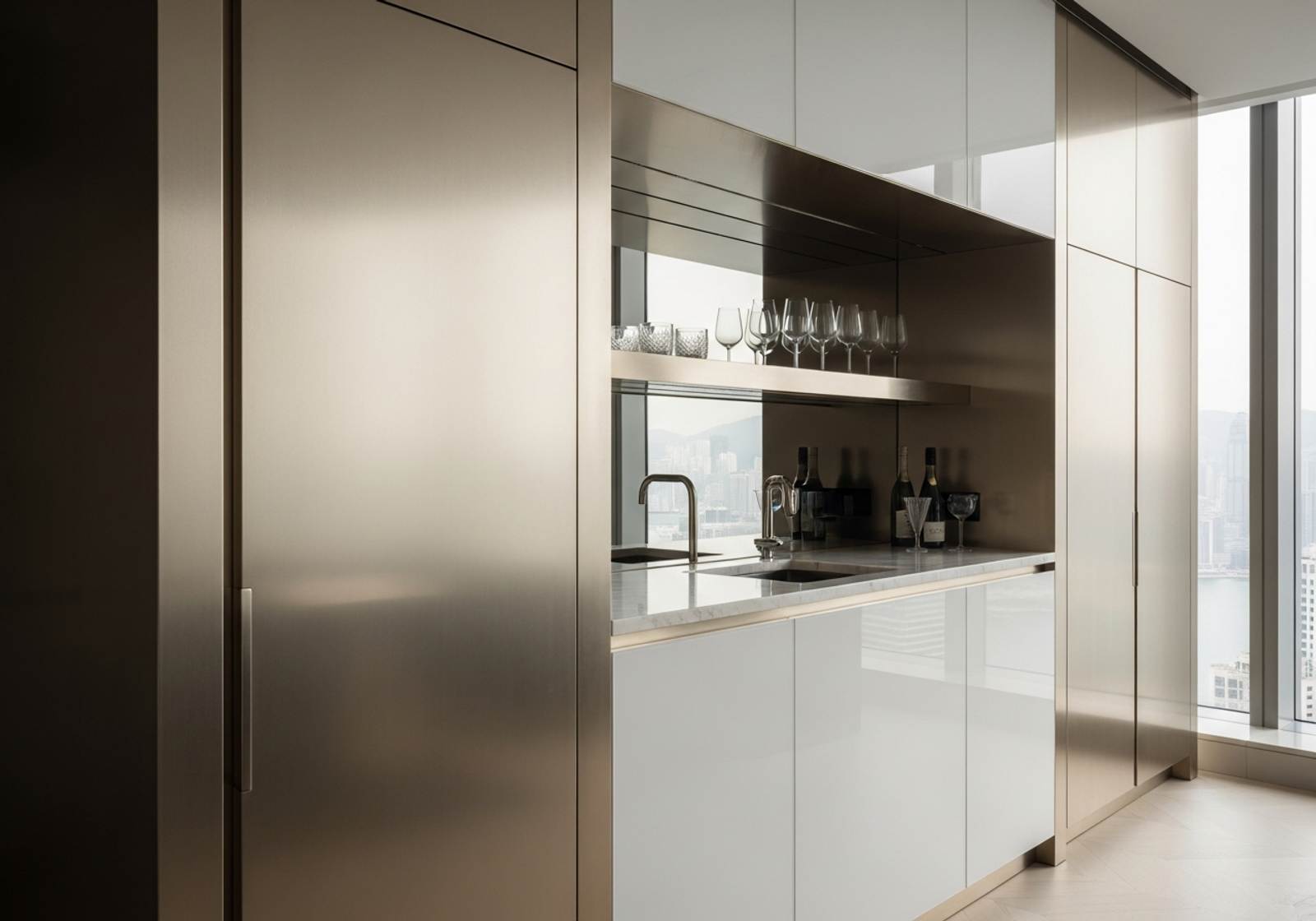 Fadior Hong Kong Peak Penthouse — wine bar and entertainment area