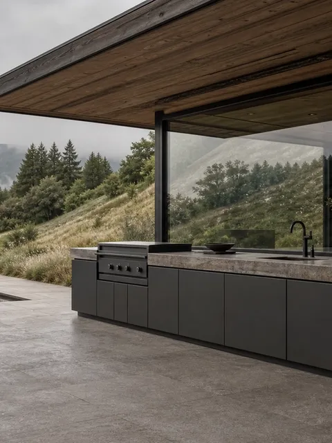 Suite de Cocina Exterior Horizon con Chef Veranda Listo para Paneles