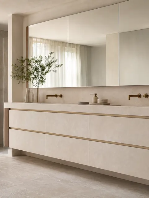 Suite de Baño y Tocador Nacre con Eje de Tocador Pearl