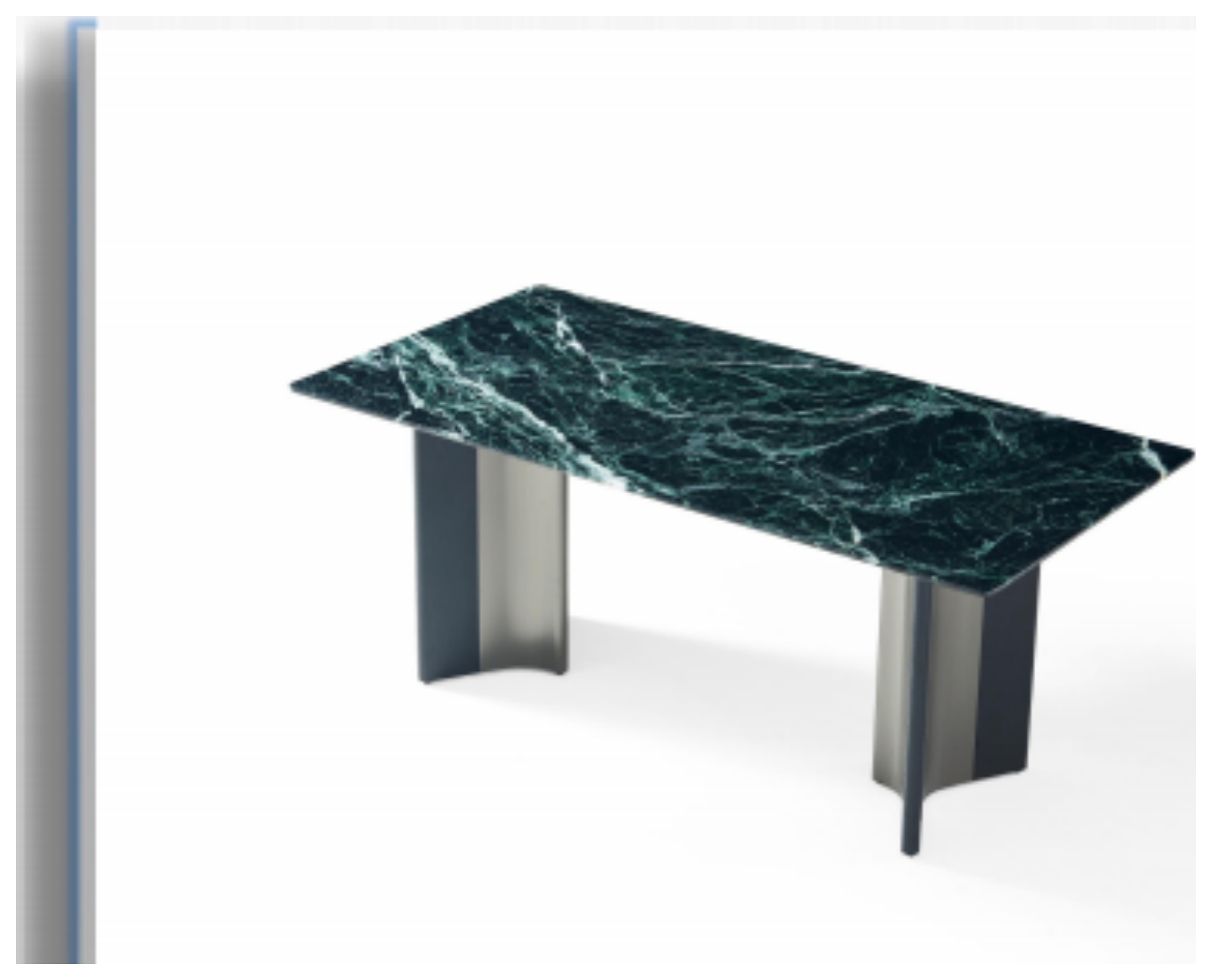 Mesa de comedor con sobre de piedra y mármol vista del producto
