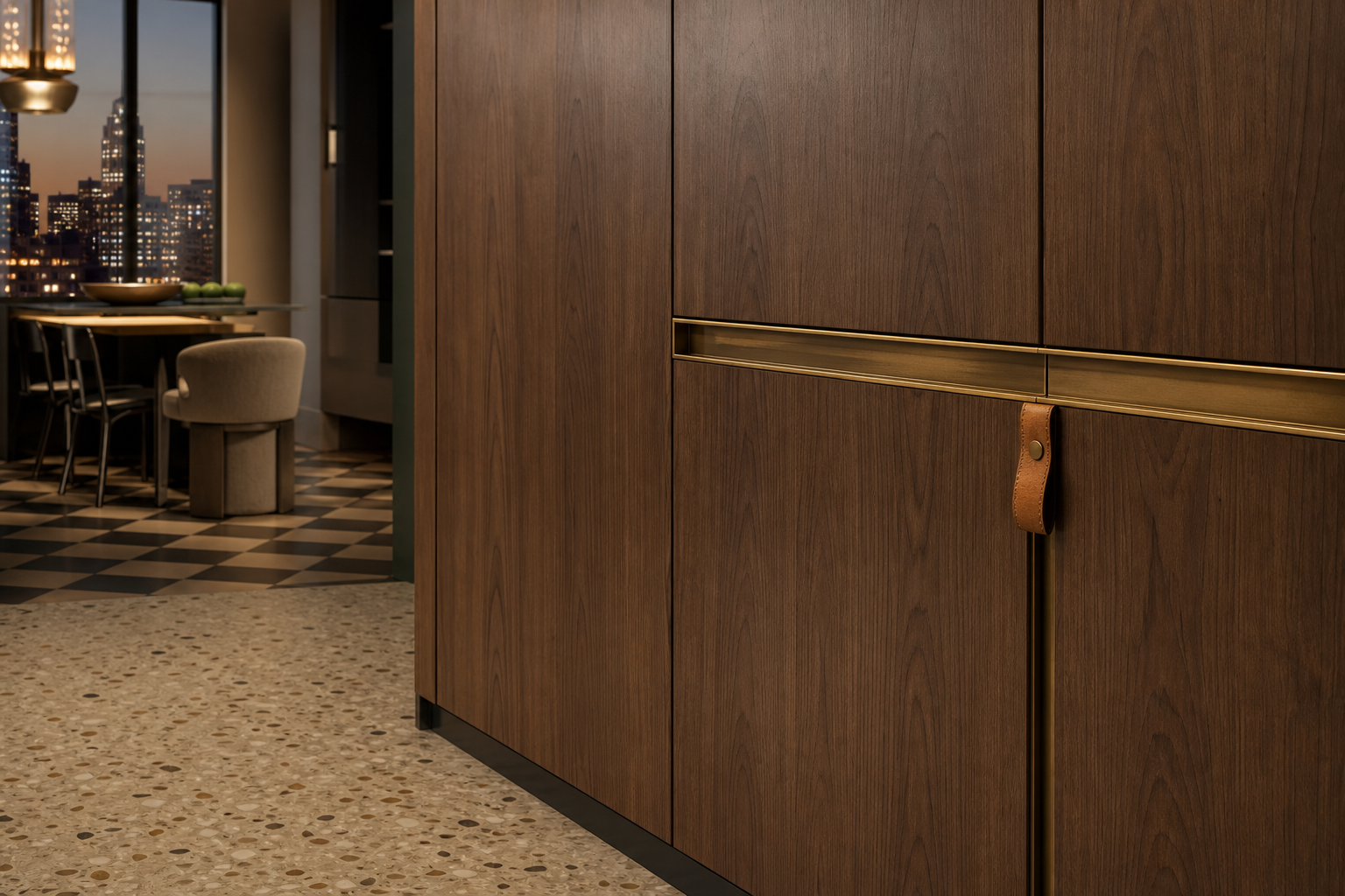 Fadior Eclipse Wardrobe Suite with Jury-Caliber Packing Portal — close-up of stainless steel finish and hardware detail
