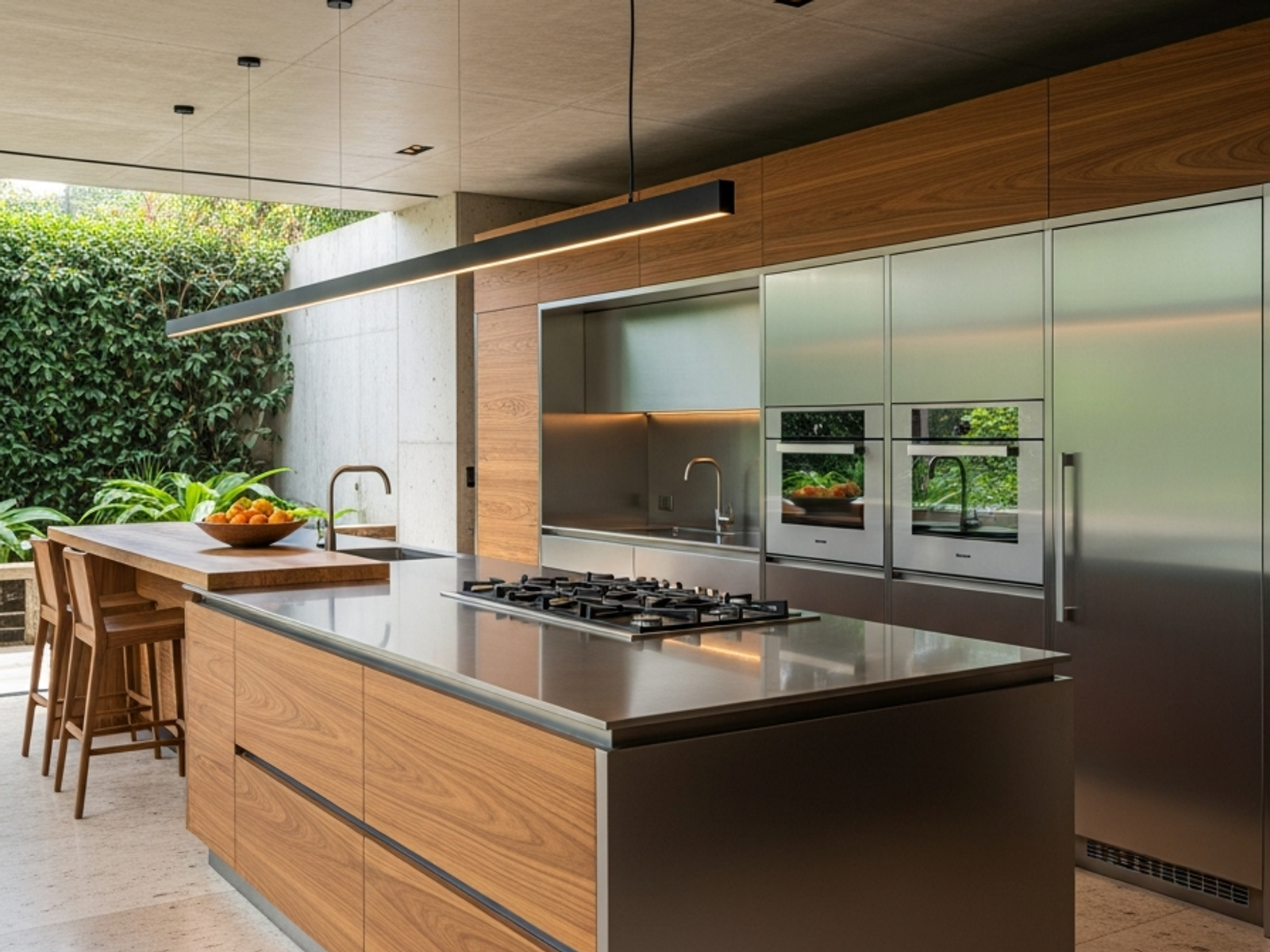 Fadior São Paulo Hilltop Villa — 304 stainless steel kitchen system, architectural view