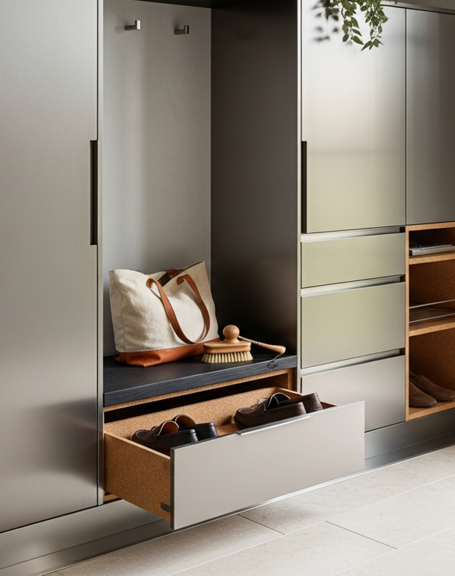 Fadior Archetype Entry Hall Cabinet — lifestyle setting with natural light and residential styling