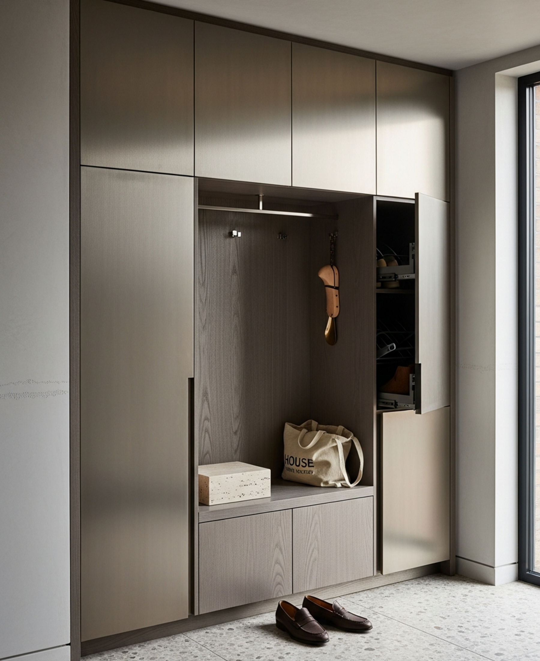 Fadior Archetype Entryway Suite — 304 stainless steel entryway system, front view