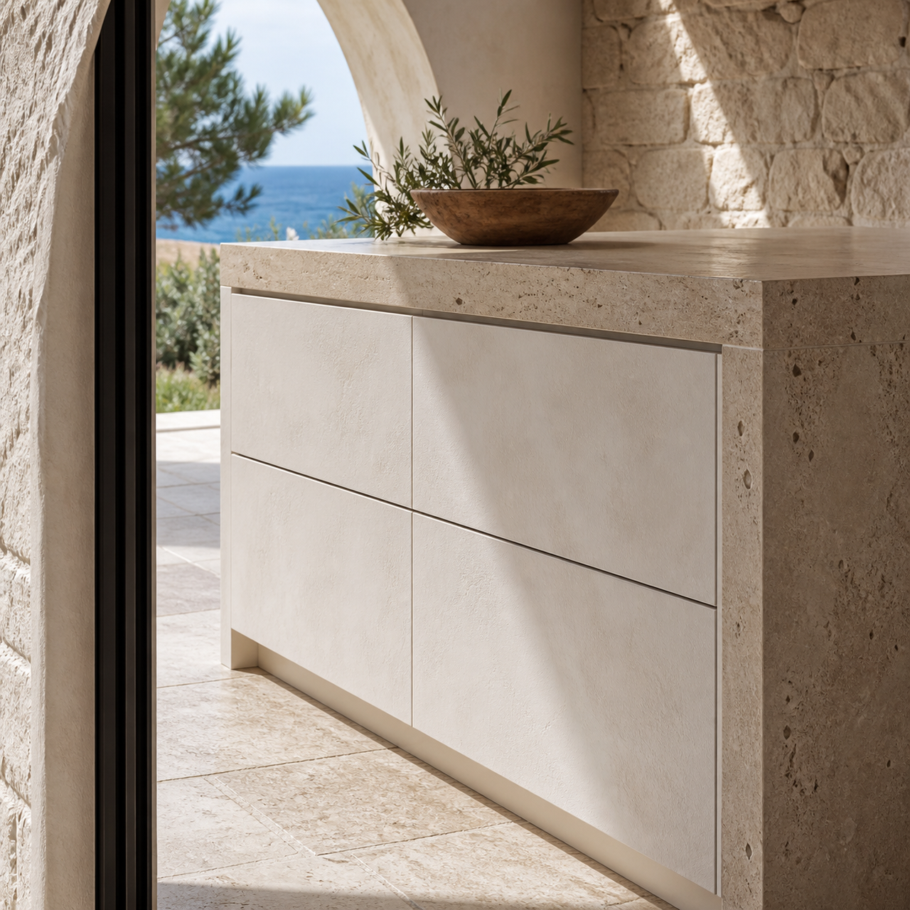 Fadior Riviera Kitchen Suite with Silent Hardware Gallery — close-up of stainless steel finish and hardware detail