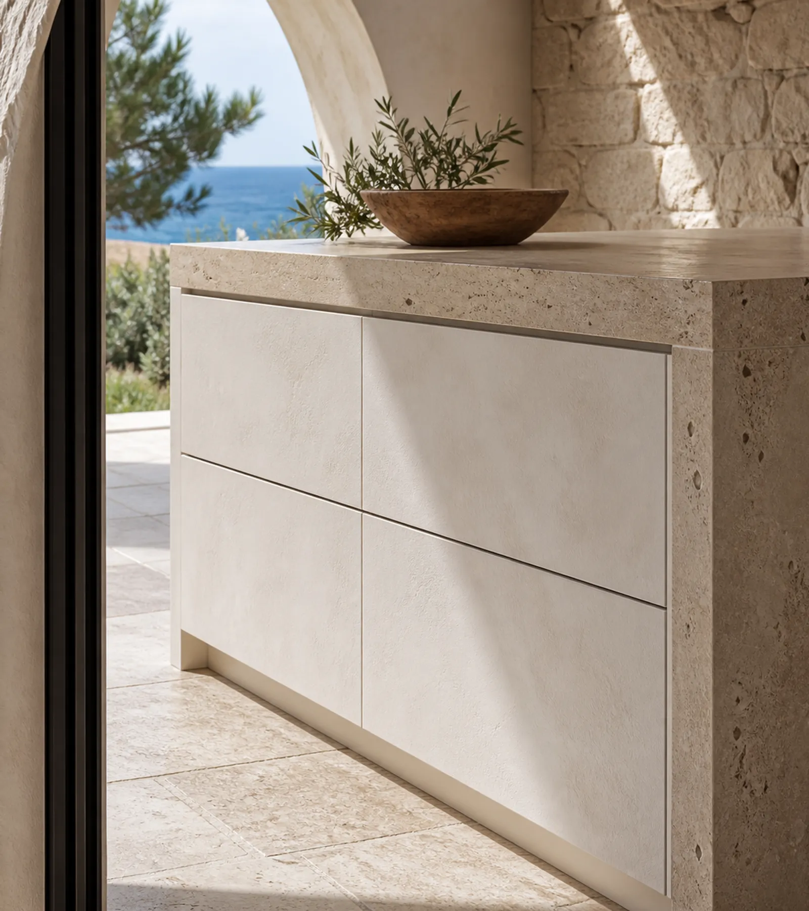 Fadior Riviera Kitchen Suite with Silent Hardware Gallery — close-up of stainless steel finish and hardware detail