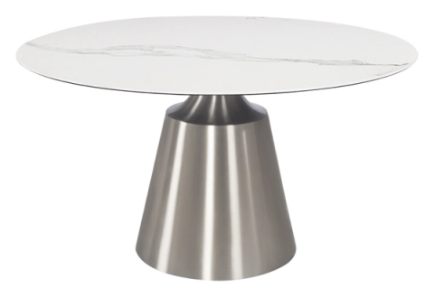 Mesa de comedor de mármol φ1350 × 750H