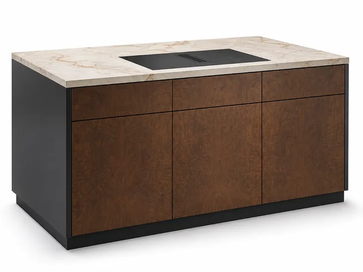 Fadior Forge Kitchen Suite with Induction Flush Island Dock — 304 stainless steel kitchen system, front view