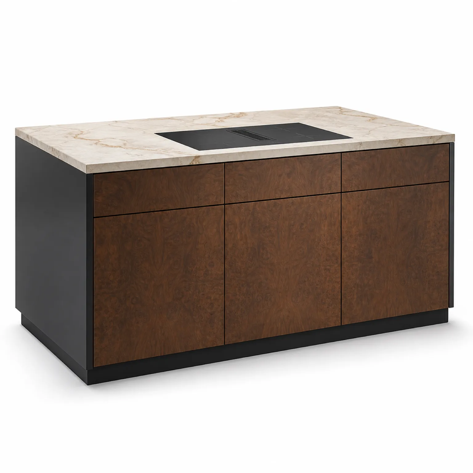 Suite de Cocina Forge con Domo de Isla de Inducción Enrasada vista principal