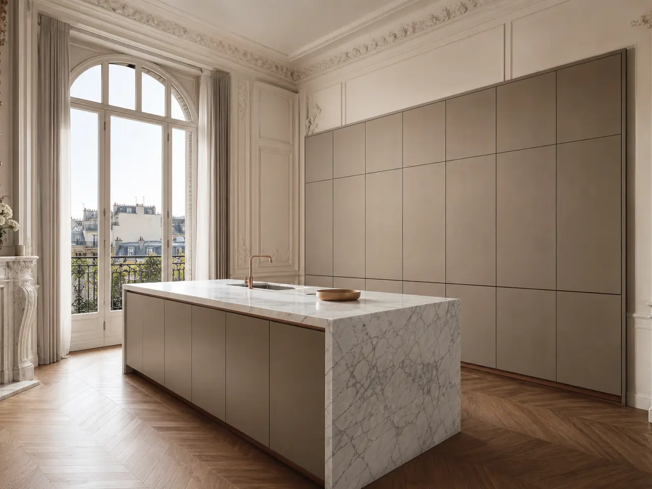 Fadior Riviera Kitchen Suite with Tactile Prep Relay Wall — 304 stainless steel kitchen system, front view