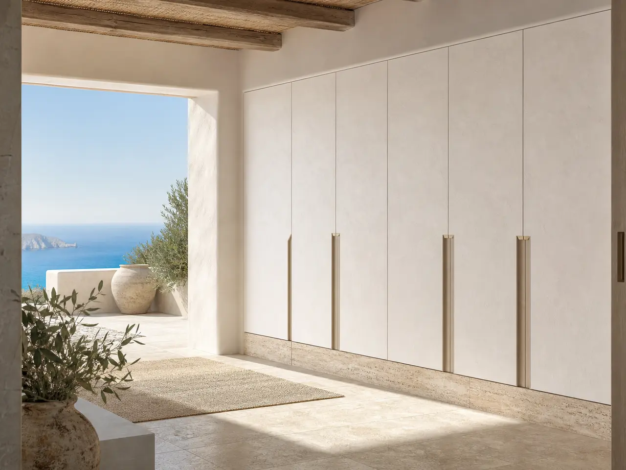 Fadior Onyx Wardrobe Suite with Brass Finish Valet Wall - custom 304 stainless steel wardrobe or walk-in closet with lighting, hanging, drawer storage, and residential finishes
