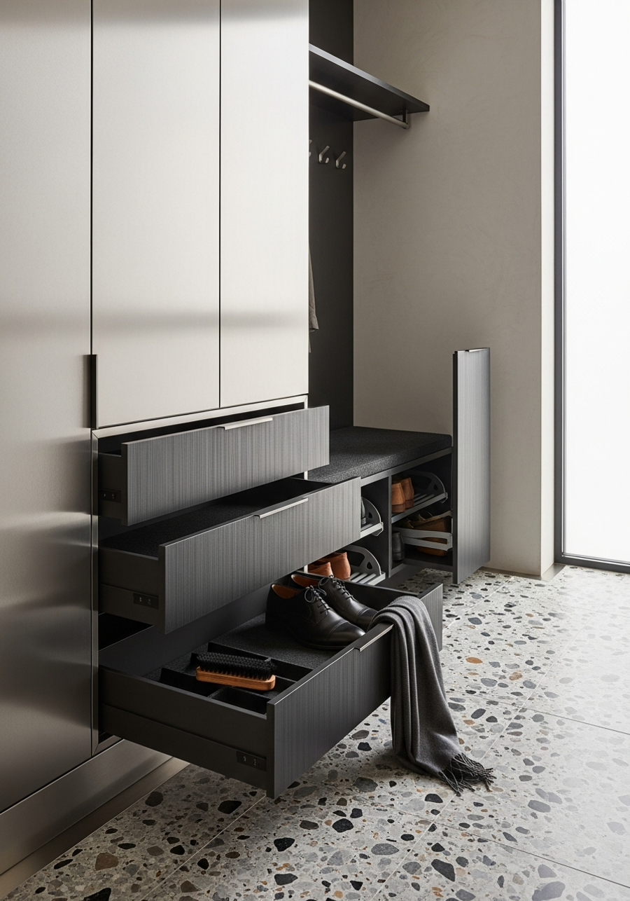 Fadior Archetype Entryway Suite — 304 stainless steel entryway system, front view