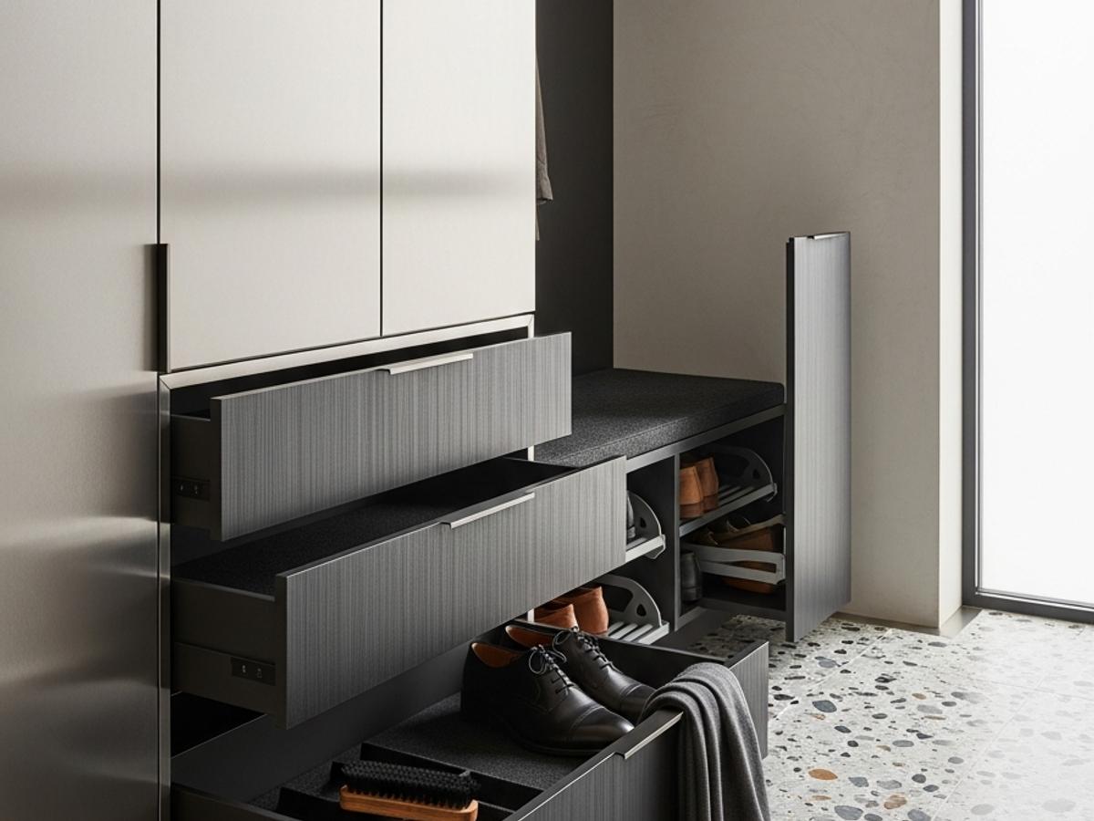 Fadior Archetype Entryway Suite — 304 stainless steel entryway system, front view