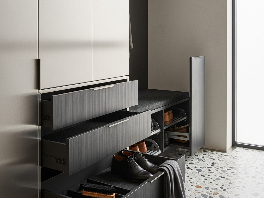 Fadior Archetype Entryway Suite — 304 stainless steel entryway system, front view