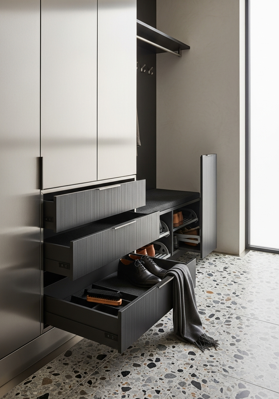 Fadior Archetype Entryway Suite — 304 stainless steel entryway system, front view