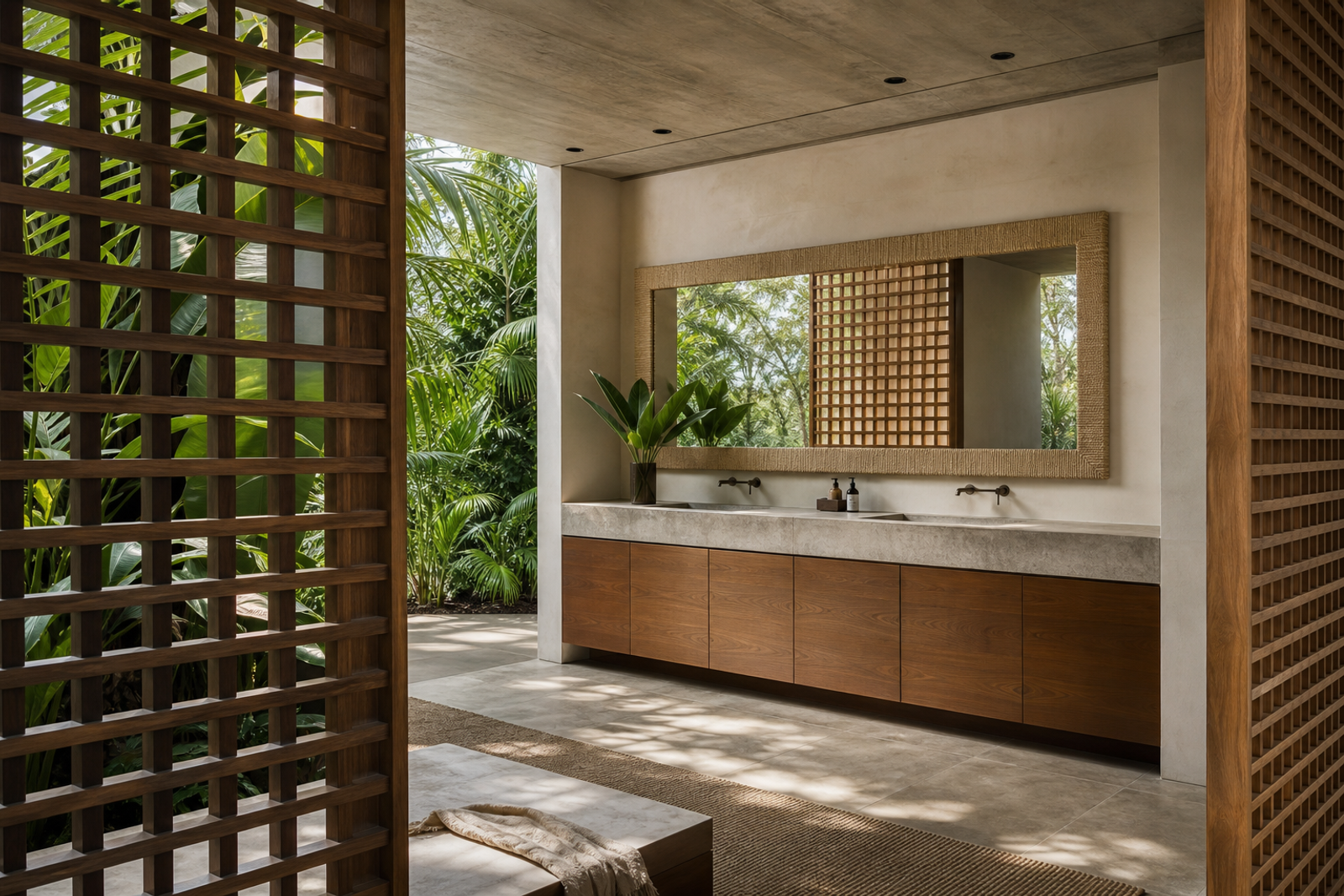 Modern stainless steel bath vanity in stone and steel finishes