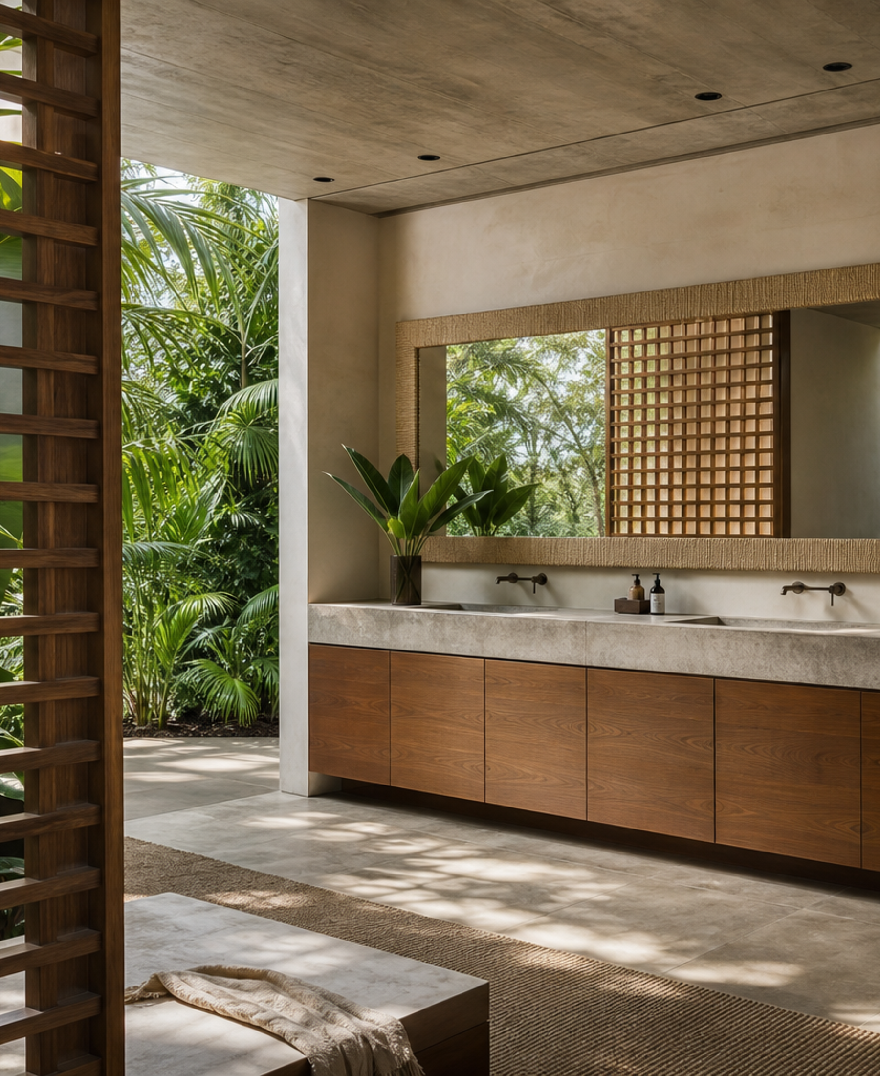 Fadior Alcove Architectural Water Vanity — 304 stainless steel bath and vanity system, front view