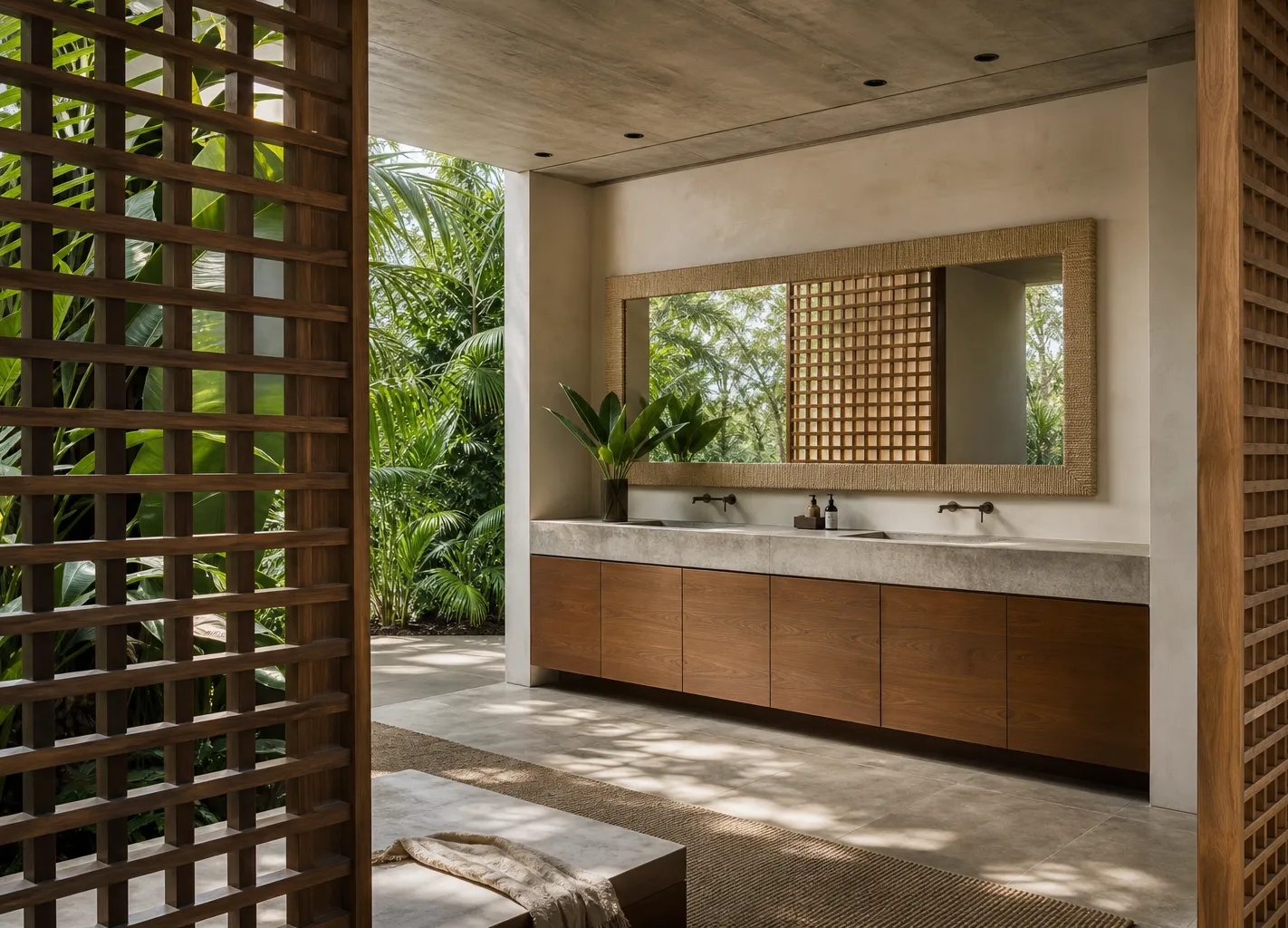 Fadior Alcove Architectural Water Vanity — 304 stainless steel bath and vanity system, front view