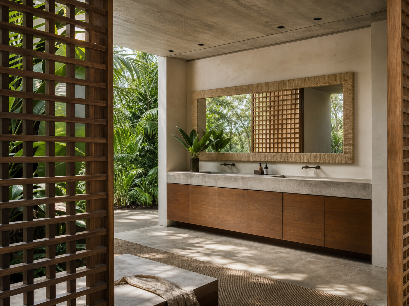 Fadior Alcove Architectural Water Vanity — 304 stainless steel bath and vanity system, front view