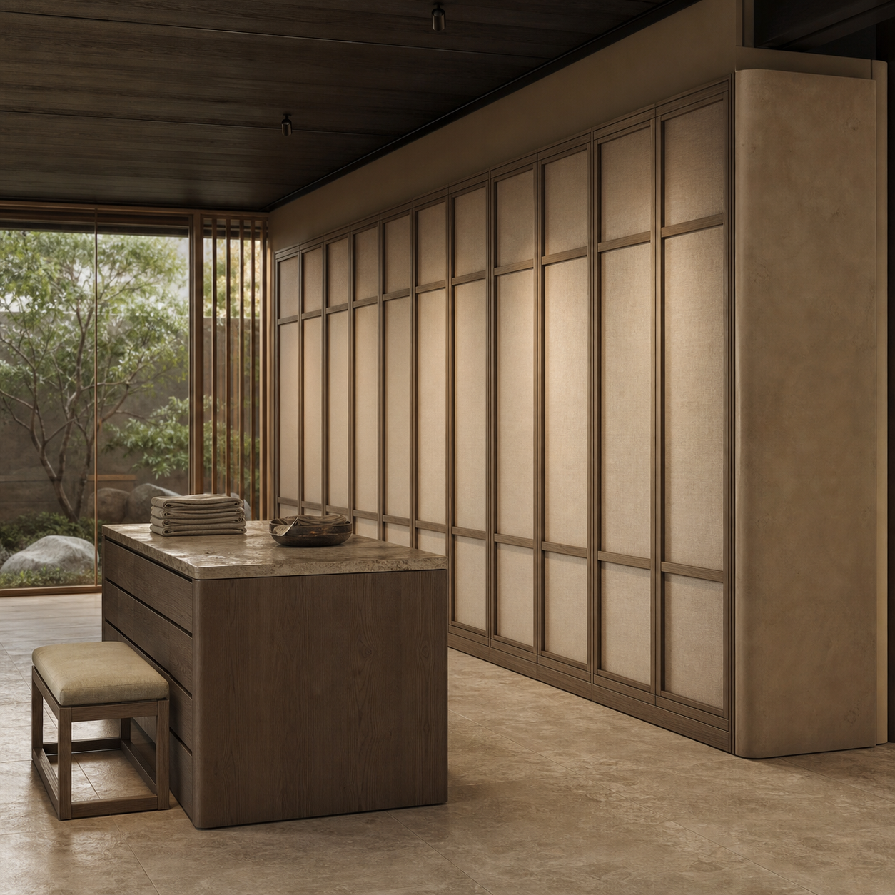Fadior Radiance Wardrobe Suite with Illuminated Panel Dressing Gallery — lifestyle setting with natural light and residential styling