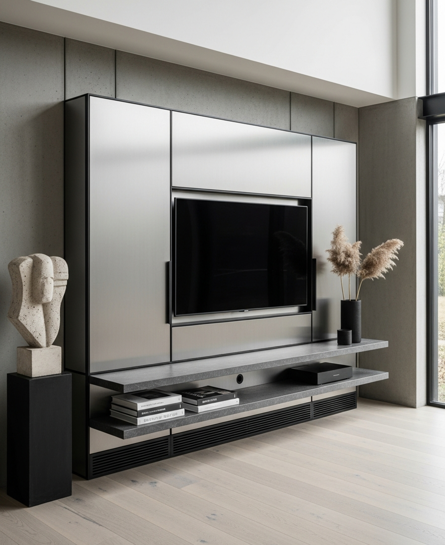 Fadior Essence Living Room Suite — 304 stainless steel living room system, front view