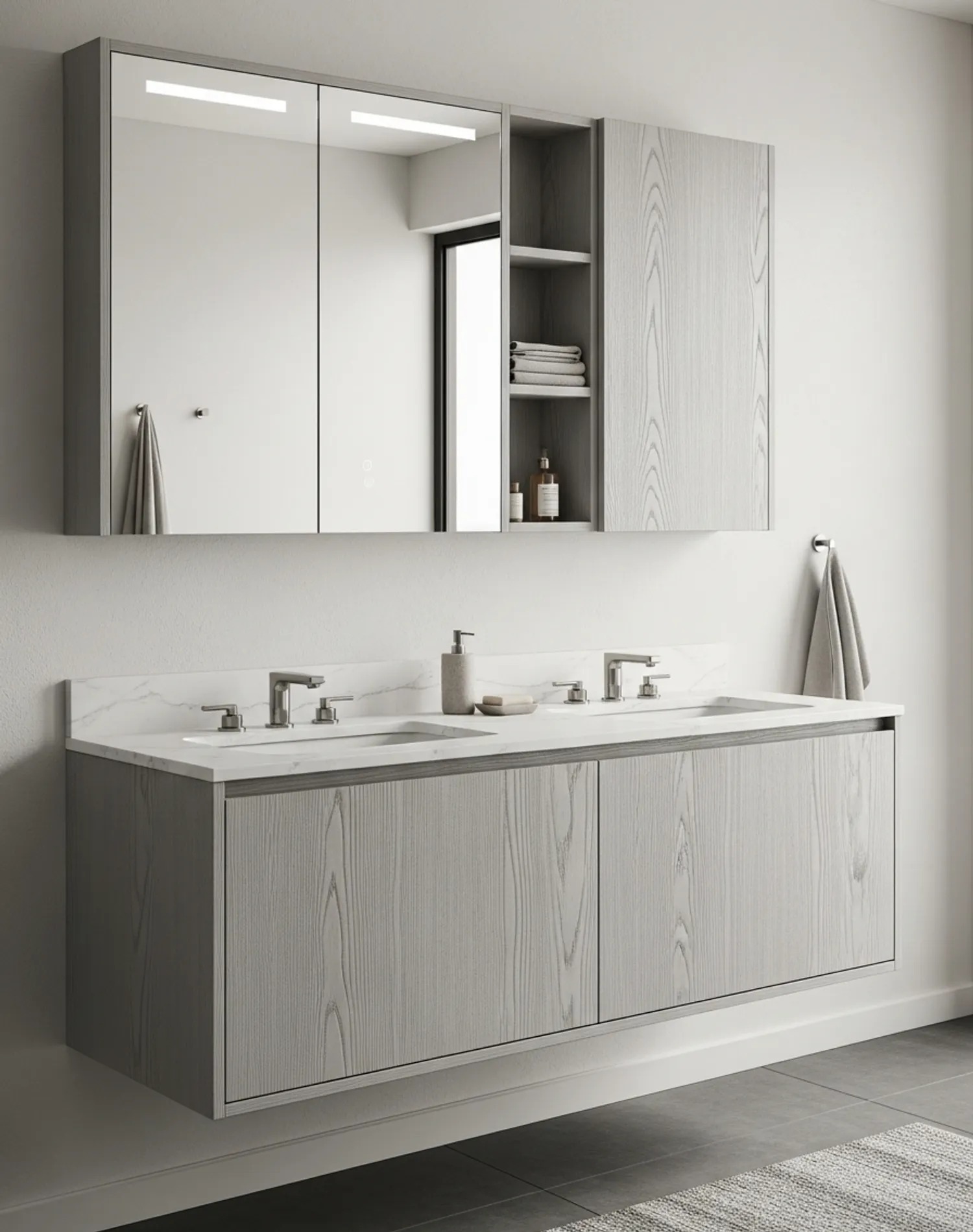 Suite de Baño y Tocador Acqua perspectiva interior