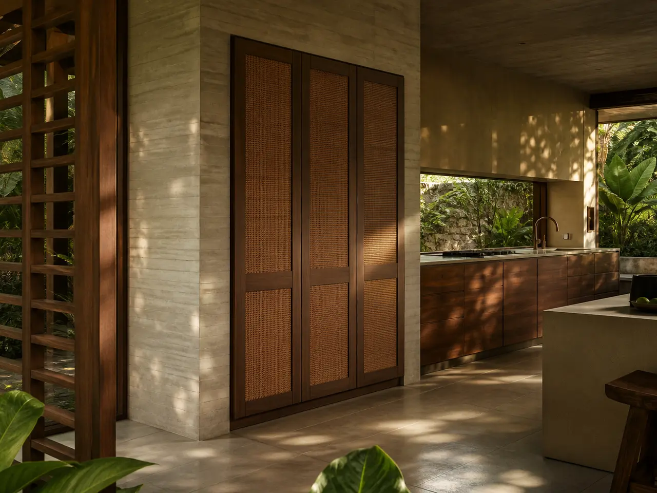 Fadior Cru Wine Cabinet Suite with Monolithic Service Plane — 304 stainless steel wine cabinet system, front view