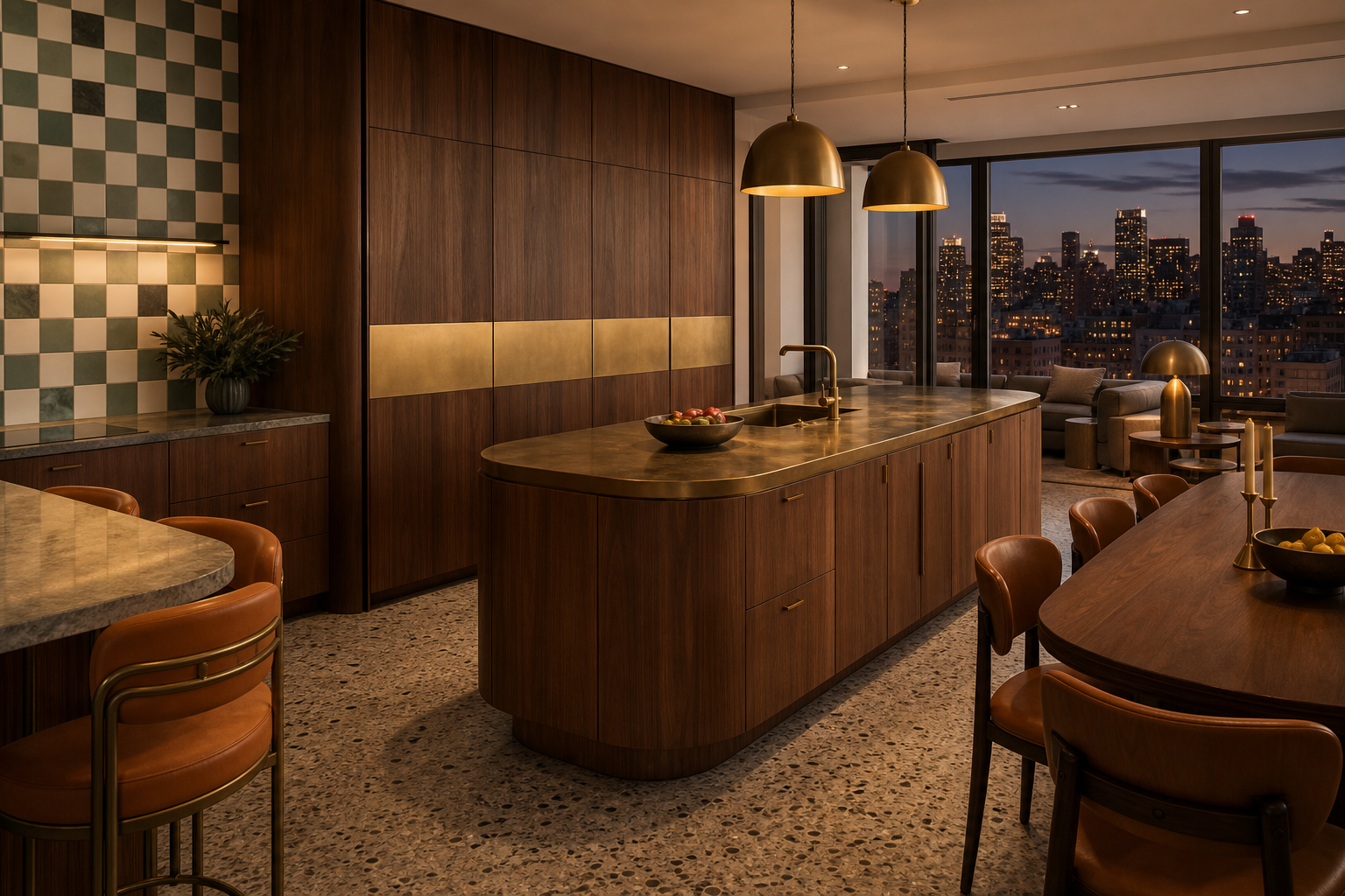 Fadior Continuum Kitchen Suite with Grohe Hygienic Prep Spine — interior room context showing cabinet integration