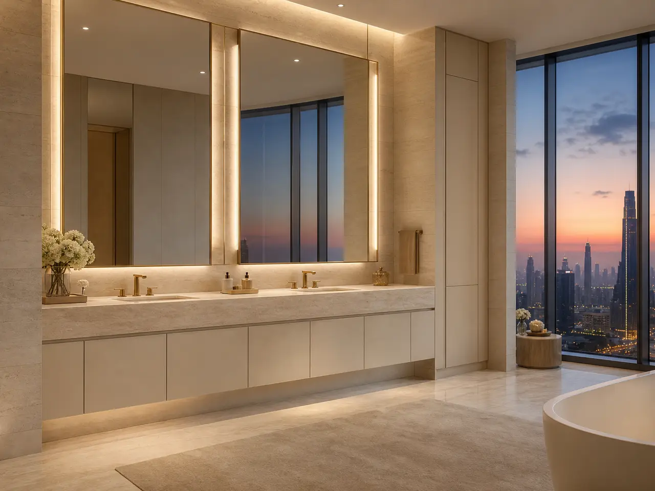 Fadior Ethereal Harbor Dual Basin Gallery | 304 Stainless Steel | FADIOR HOME — 304 stainless steel bath and vanity system,