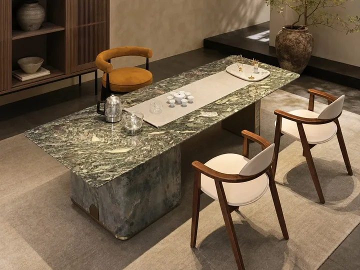 Mesa de té de mármol 2200×900×700 mm
