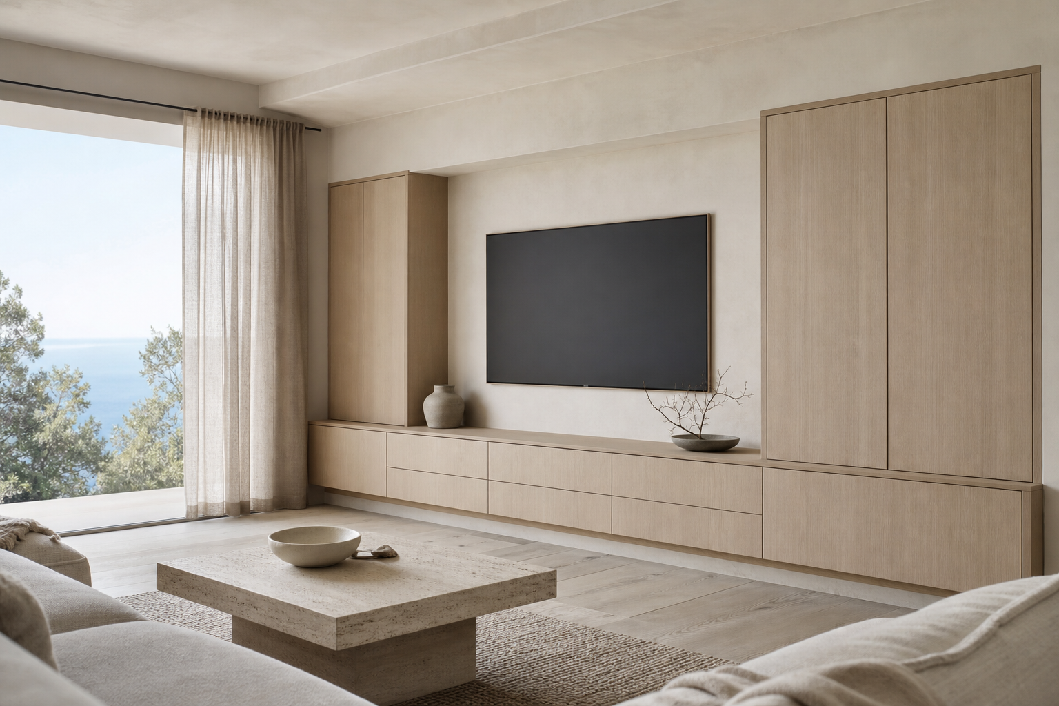 Fadior Silvan Blond Ash Media Gallery — lifestyle setting with natural light and residential styling