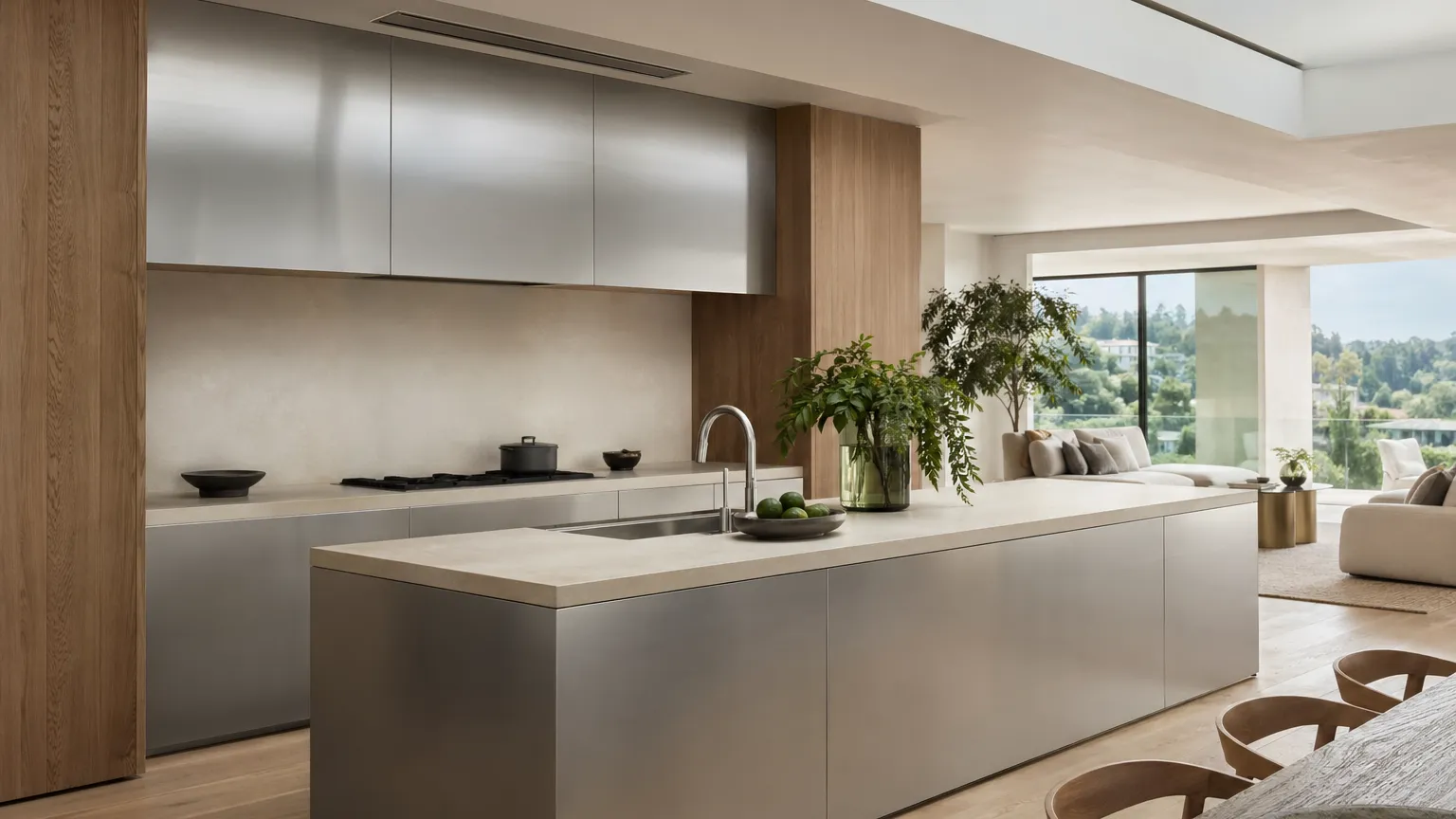 Especificación de ventilación para cocinas en hogares de lujo con plano abierto