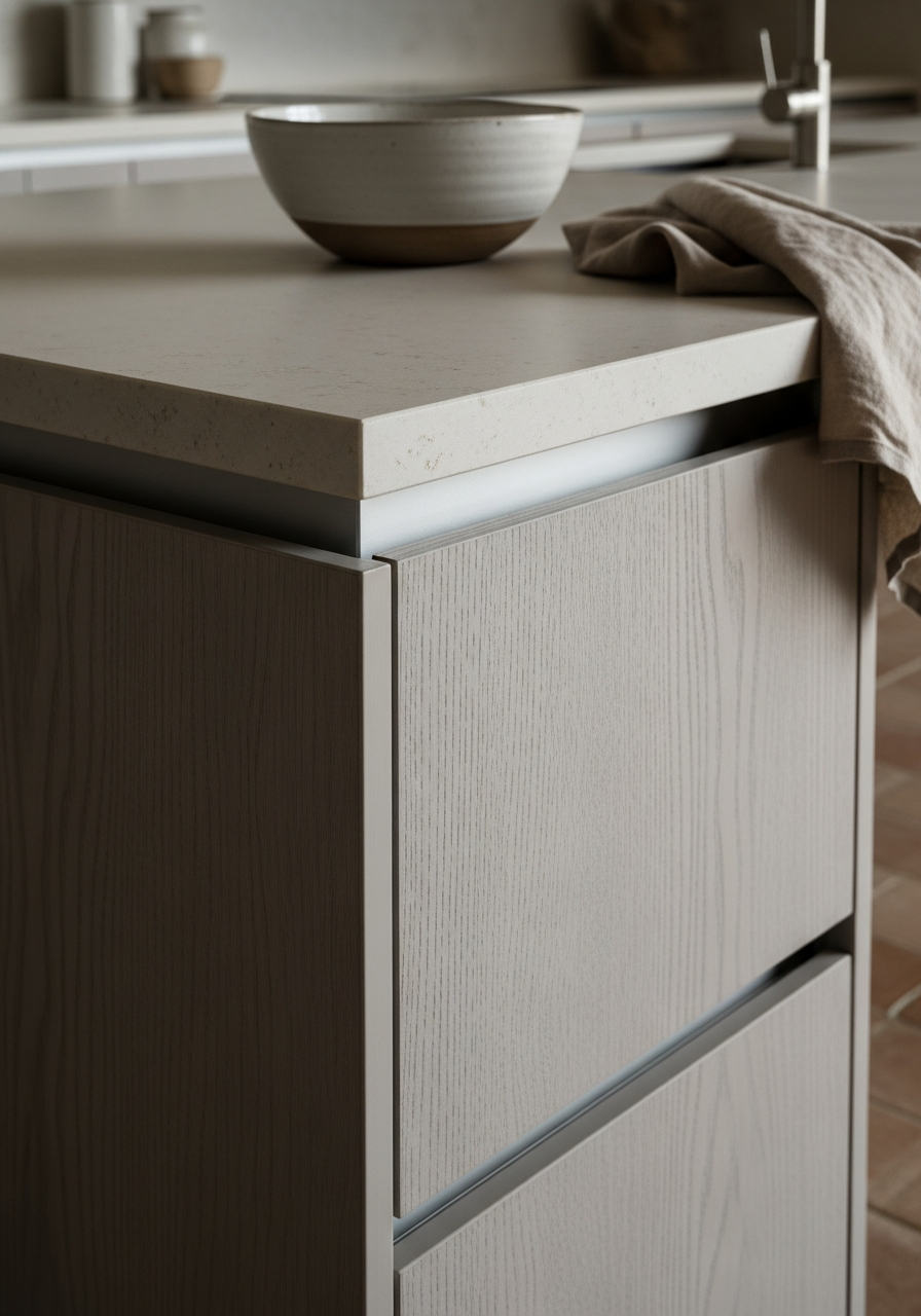 Fadior Abyss Kitchen Suite — close-up of stainless steel finish and hardware detail