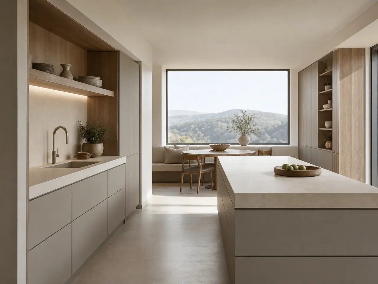 Fadior Meridian Kitchen Suite with Limestone Hearth Galley - custom 304 stainless steel kitchen cabinetry with residential finishes, storage planning, and daily workflow