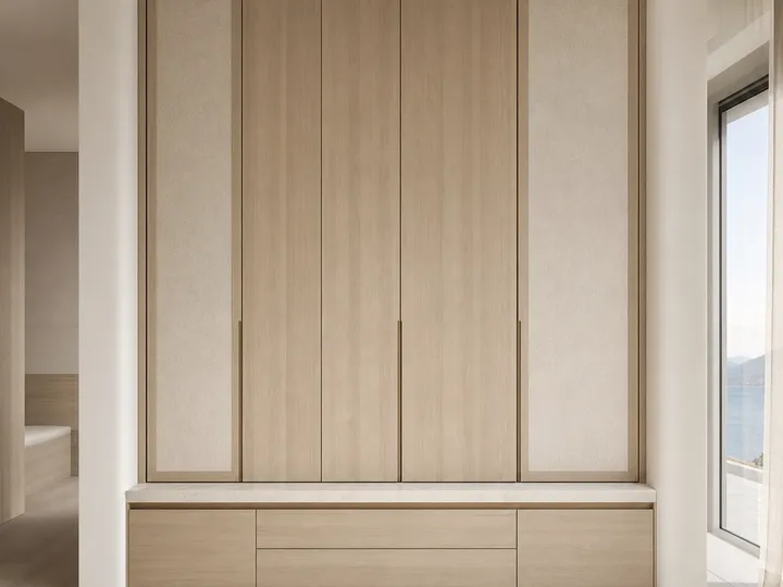 Fadior Voyage Wardrobe Suite with Quartz Valet Packing Gallery — 304 stainless steel wardrobe system, front view