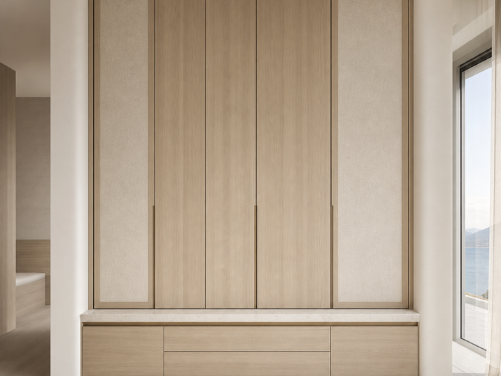Fadior Voyage Wardrobe Suite with Quartz Valet Packing Gallery — 304 stainless steel wardrobe system, front view
