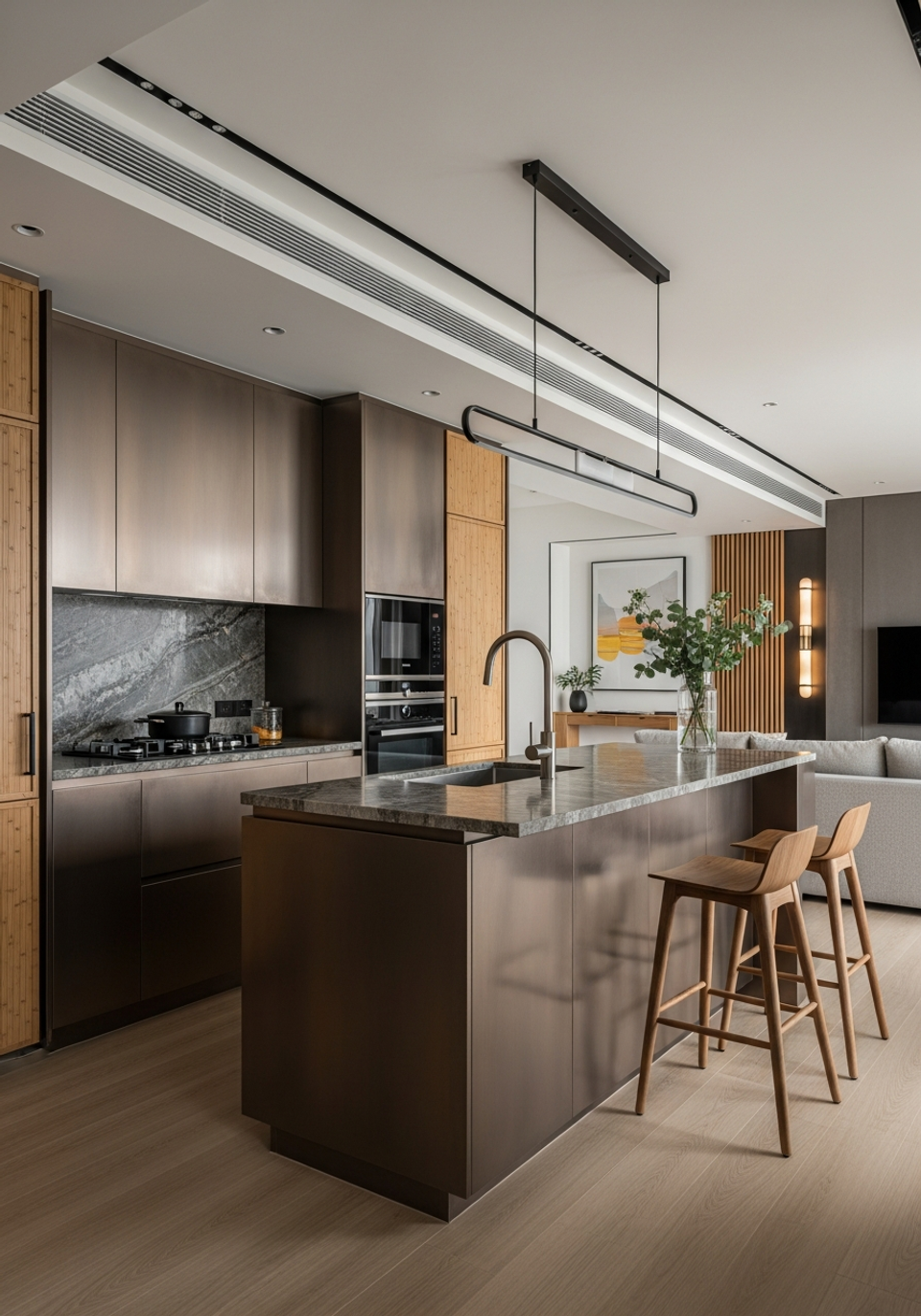 Fadior Taipei Xinyi Apartment — 304 stainless steel kitchen system, architectural view