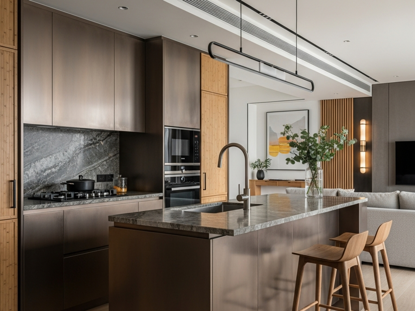 Fadior Taipei Xinyi Apartment — 304 stainless steel kitchen system, architectural view