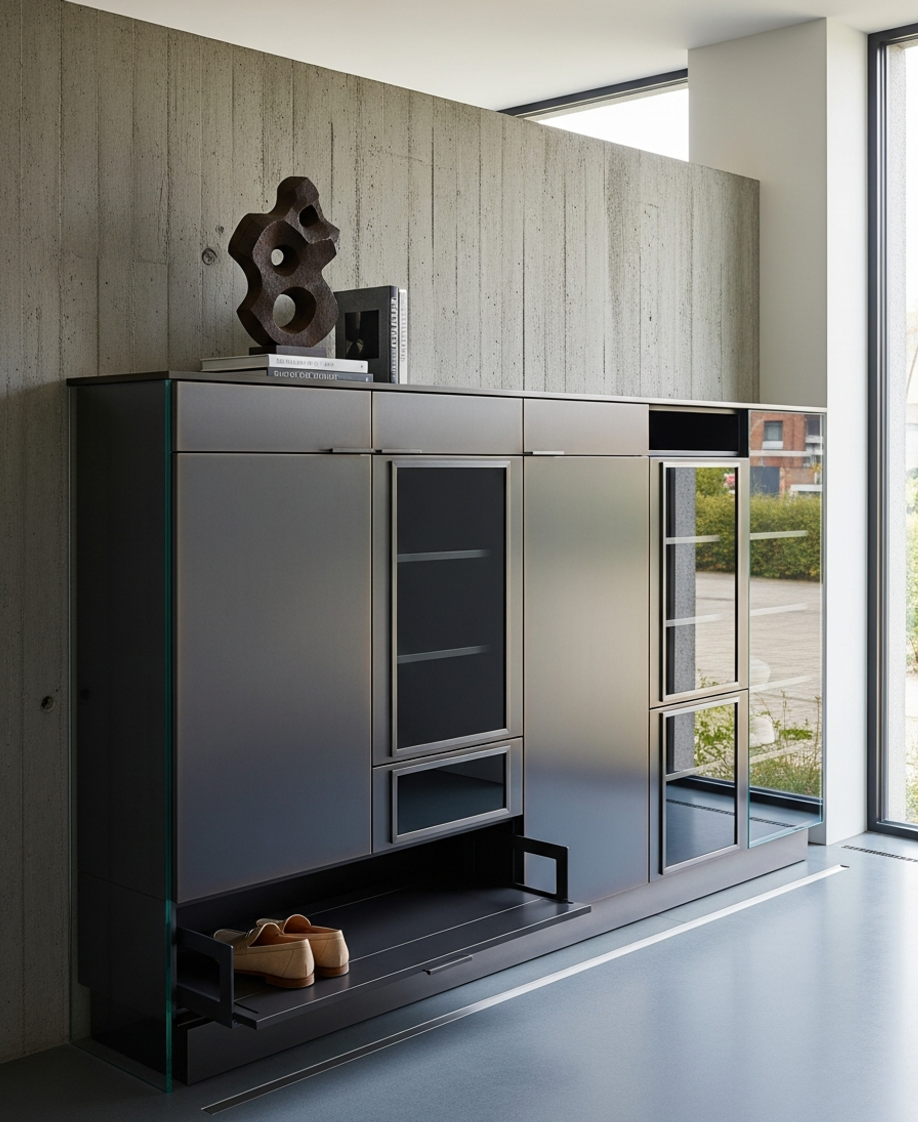 Fadior Archetype Entryway Suite — 304 stainless steel entryway system, front view