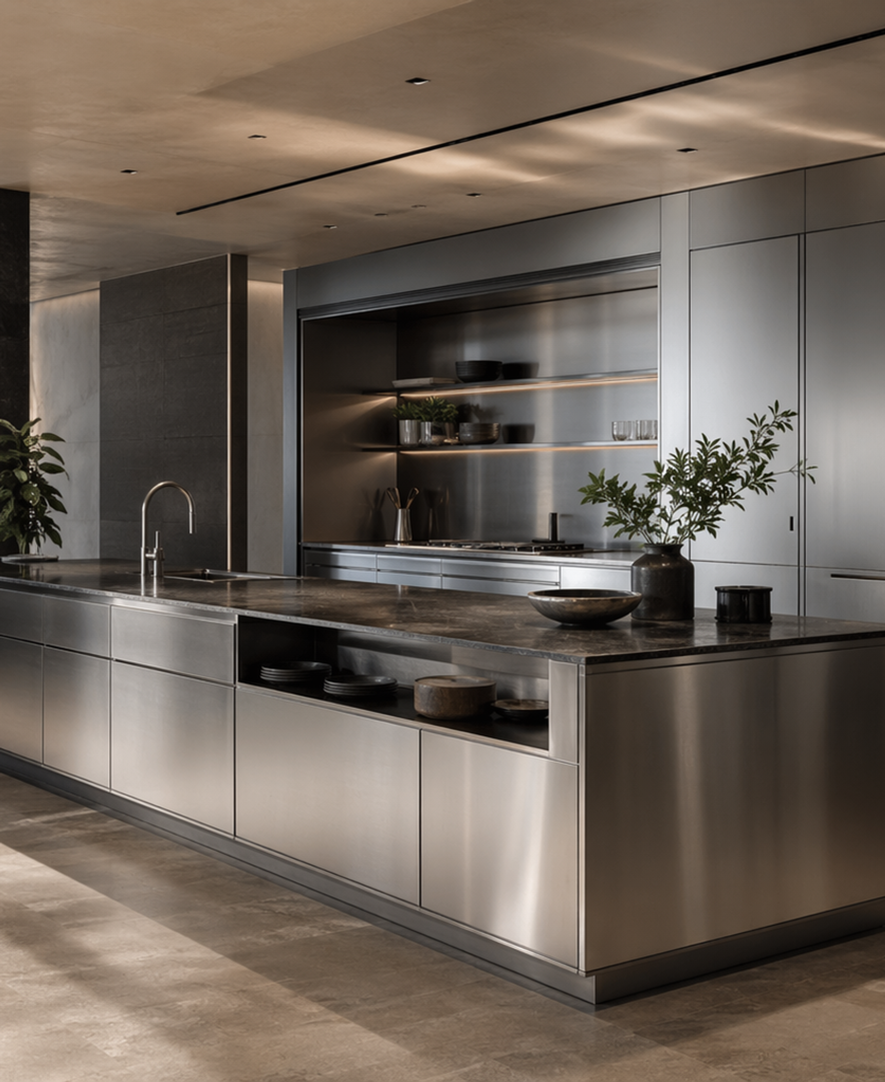 Fadior Abyss Kitchen Suite — 304 stainless steel kitchen system, front view