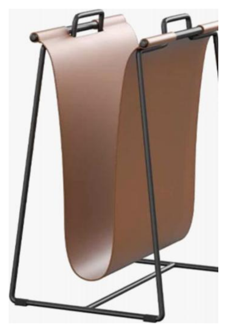 Leather-Accent Magazine Rack product photo for FADIOR HOME shop