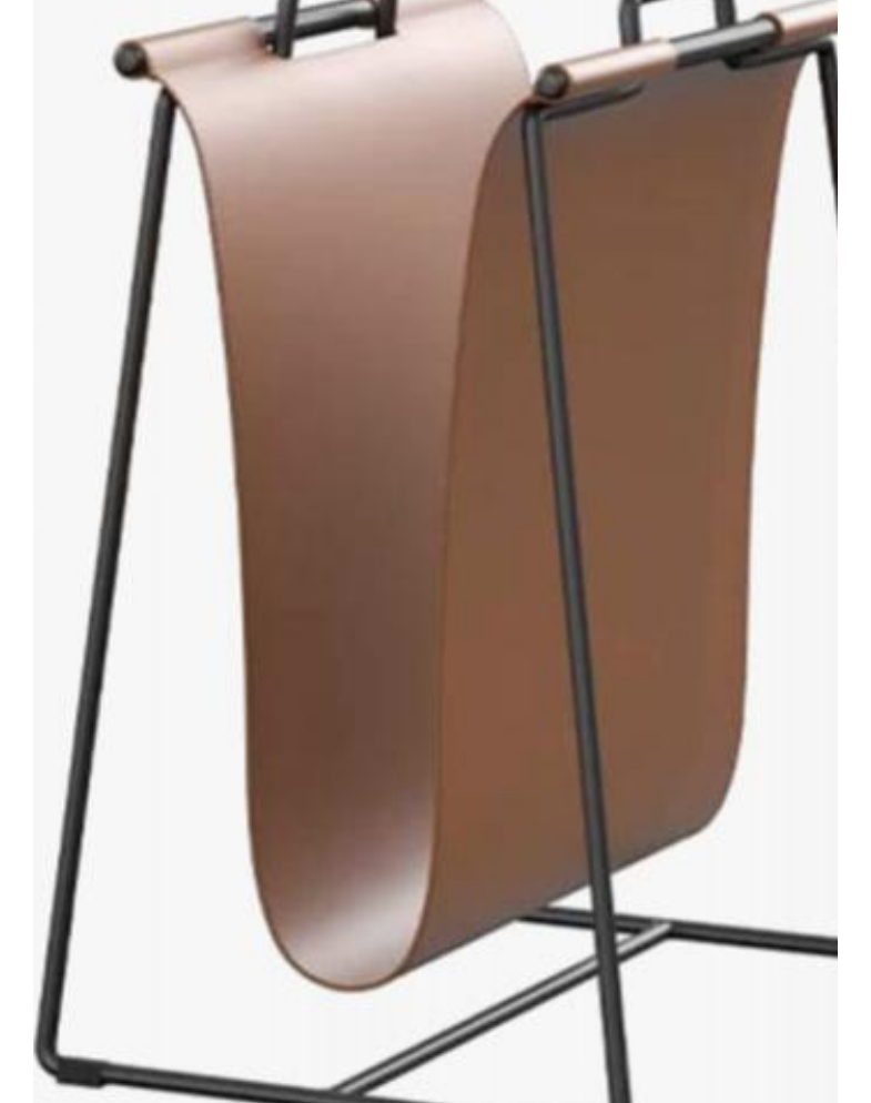 Leather-Accent Magazine Rack product photo for FADIOR HOME shop