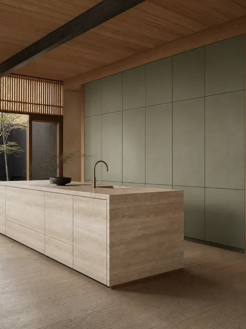 Suite de Cocina Forge con Muro de Chef Sage Pálido