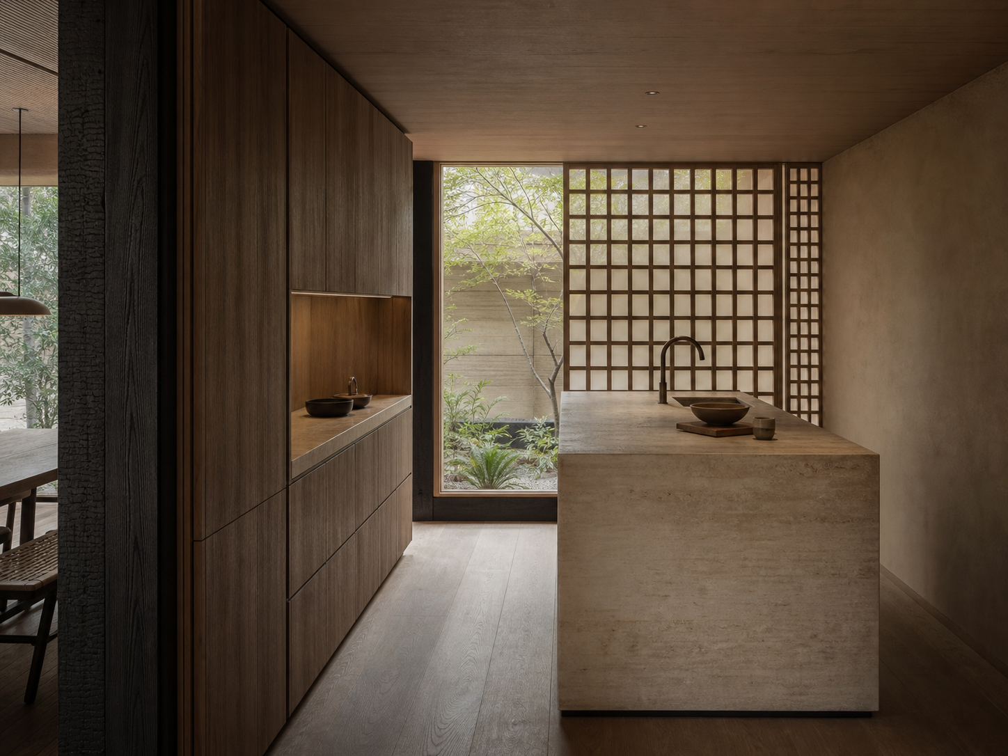 Fadior Solace Kitchen Suite with Breakfast Niche Galley — interior room context showing cabinet integration