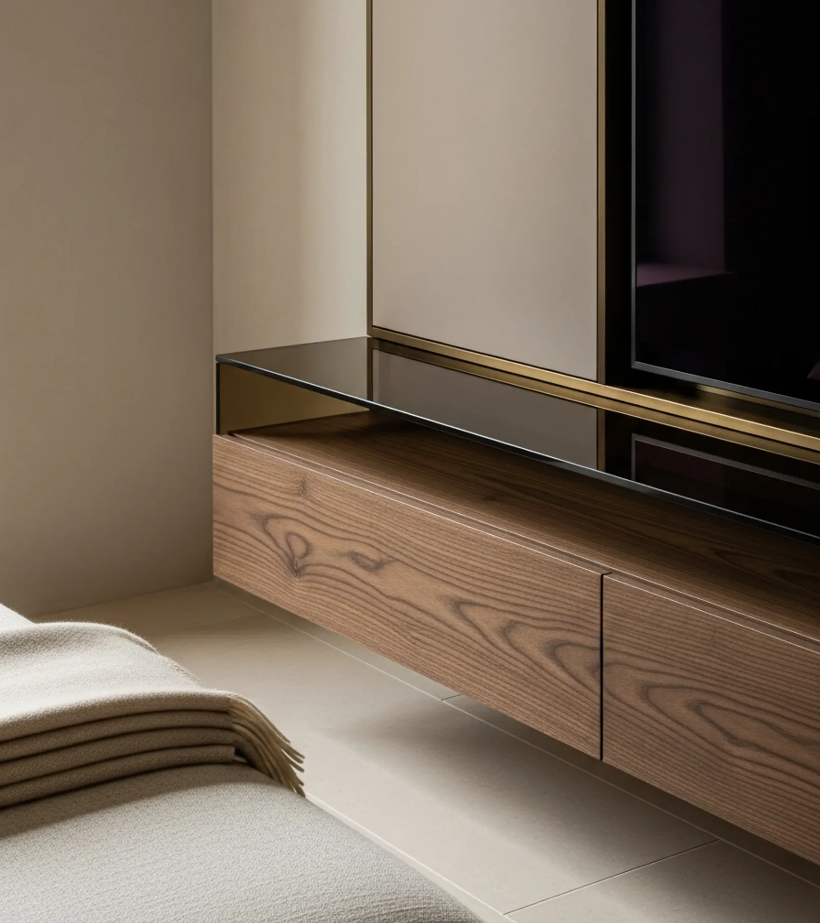 Mueble de TV Zenith acabado y detalle