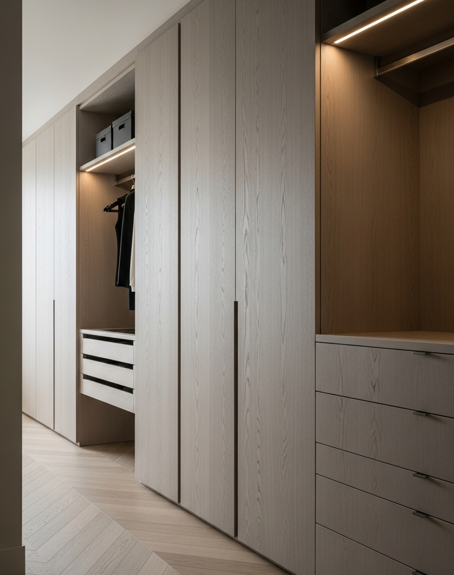 Fadior Brera Wardrobe Suite — interior room context showing cabinet integration