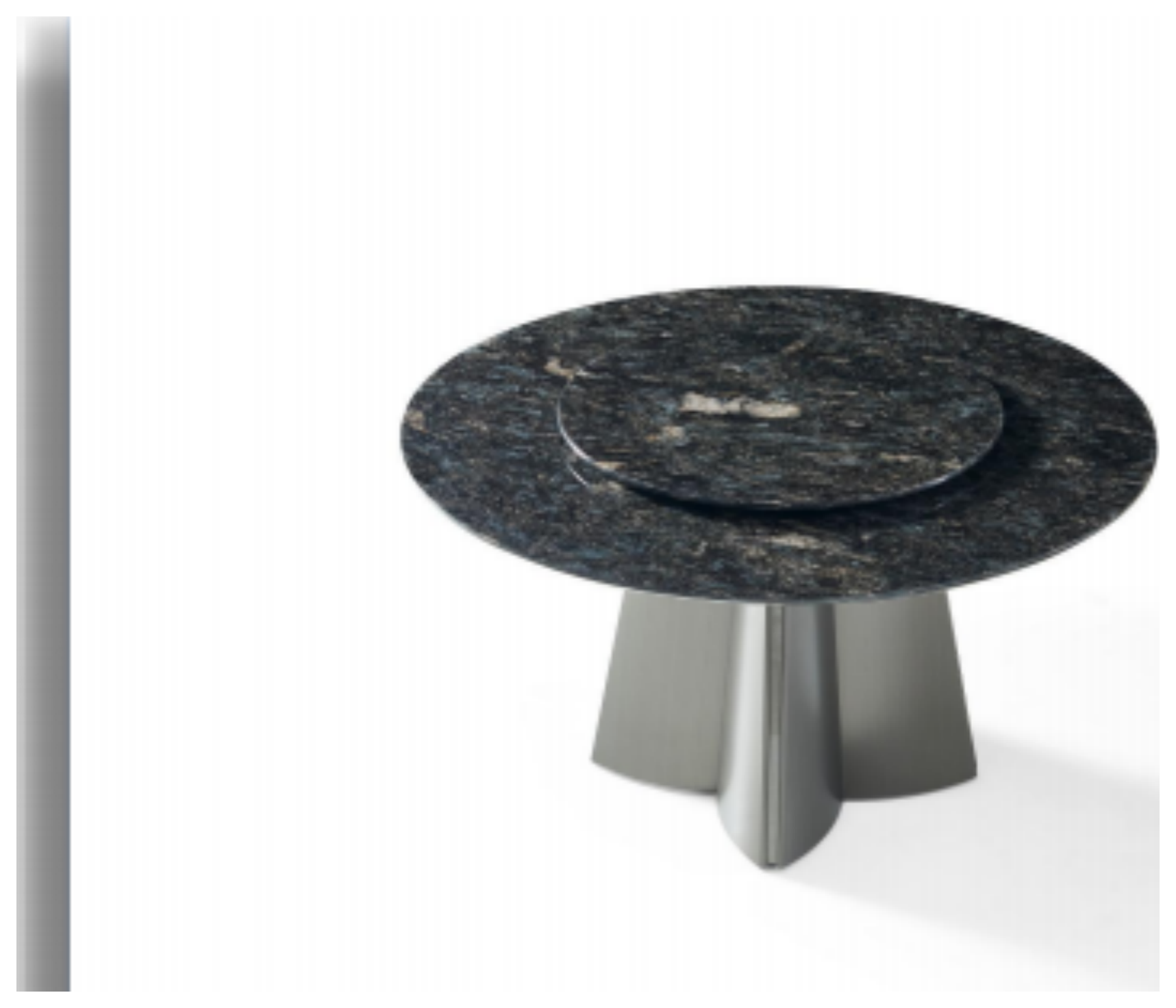 Stone-Top Marble Dining Table φ135+φ90 转盘 product photo for FADIOR HOME shop