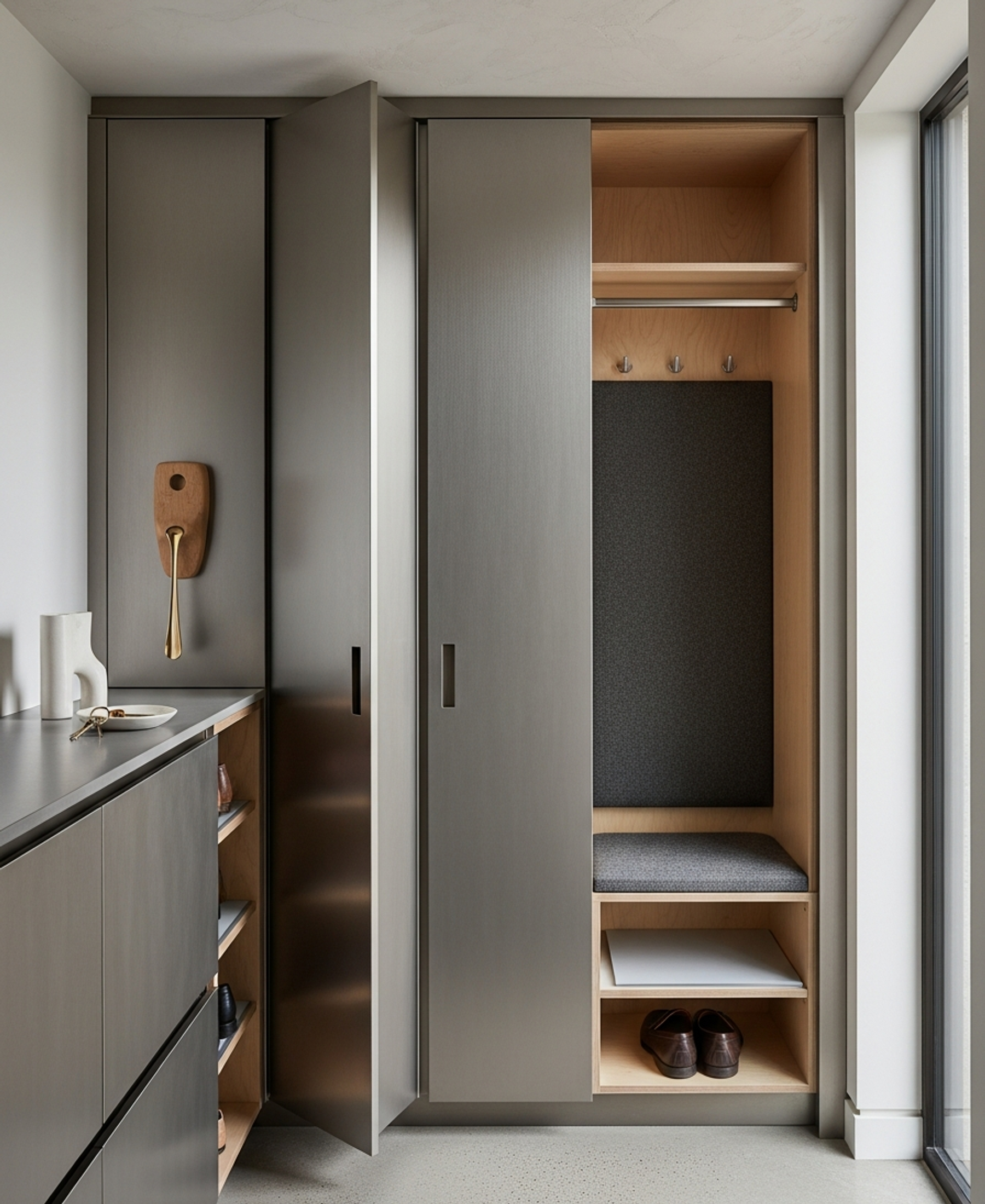 Fadior Archetype Entryway Suite — 304 stainless steel entryway system, front view